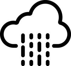 Cloud With Rain Contour Svg Vector, Free Vectors File